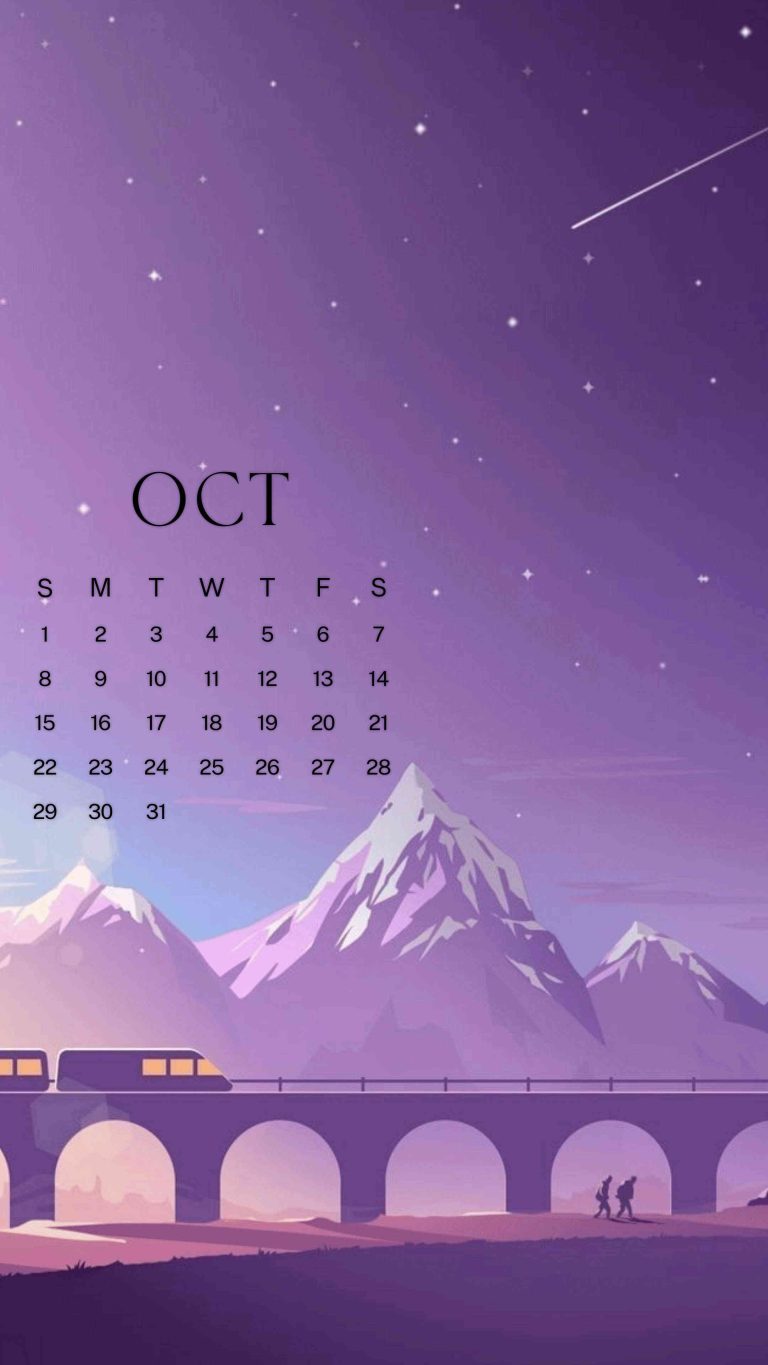 Mountain October 2023 Calendar